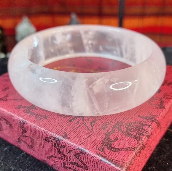 Rose Quartz bangle - Picture 3 of 6